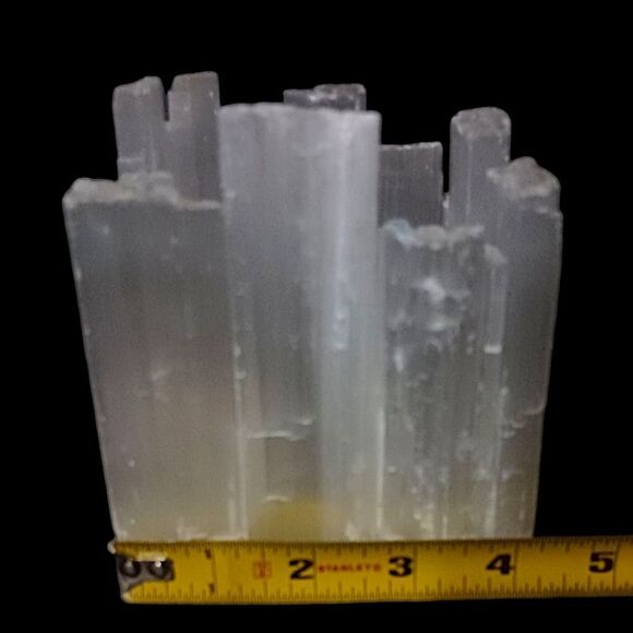 Large Selenite Candle Holder Tealight Votive Mineral Crystal Witchy Bohemian - Picture 3 of 16